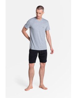 Piżama Duty 38881-90X Szaro-Czarna