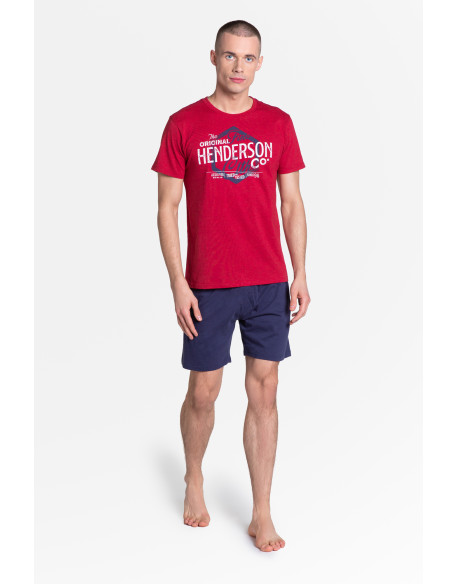 Henderson Piżama Lars 38869-33X Czerwono-Granatowa