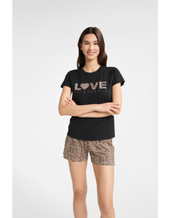 Piżama Boutique 40614-99X Karmelowo-Czarny