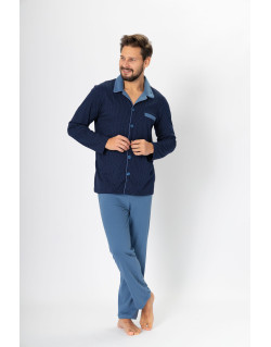 Piżama Norbert 670 Granatowy-Jeans