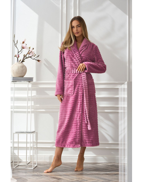 Szlafrok Rita długi 2415 Wiśniowy