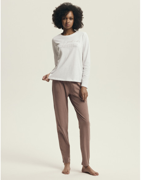 Piżama Delanie 43701 Ecru