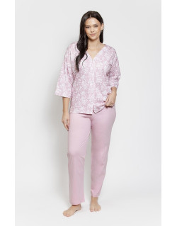 Piżama Lucinda Maxi  3574 Pudrowy Róż