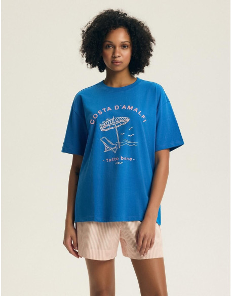 Piżama Edris 44479 Niebieska